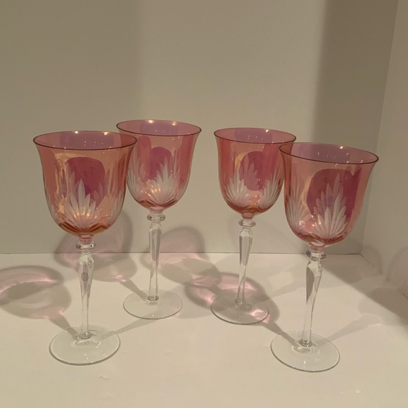 Anthropologie Other - Pink Champagne/Wine Glasses